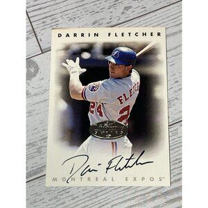 Montreal Expos 1996 Leaf Signature Series Autographed Darrin Fletcher Silver
